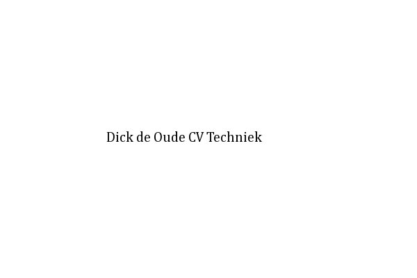 Dick de Oude CV Techniek 